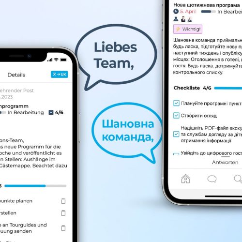 Hotelboard-App-wiederkehrende-Posts-automatische-Uebersetzung-© Gastfreund-GmbH